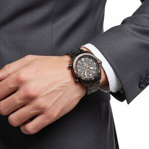 NWT Strumento Marino Fashion Men's Quartz Steel Authentic Watch